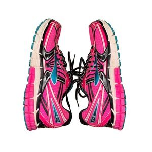 Brooks Adrenaline GTS 14 Womens 7 Pre-Owned Running Shoes Pink Blue DNA Cushion